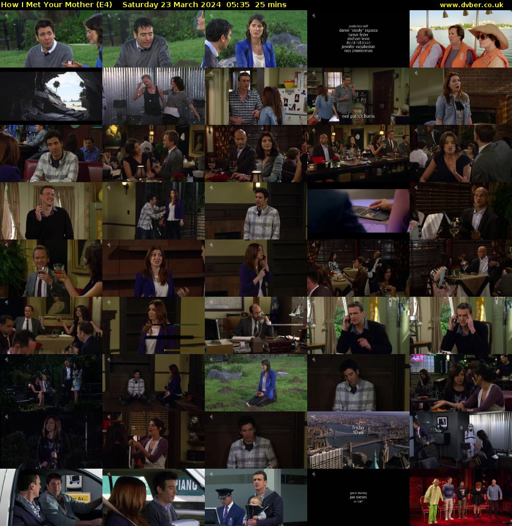How I Met Your Mother (E4) Saturday 23 March 2024 05:35 - 06:00