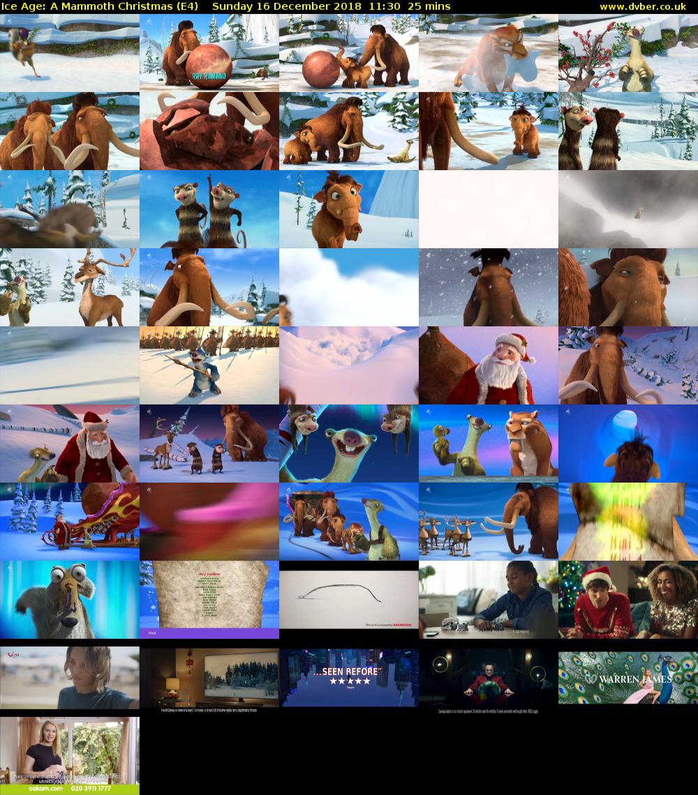 Ice Age: A Mammoth Christmas (E4) Sunday 16 December 2018 11:30 - 11:55