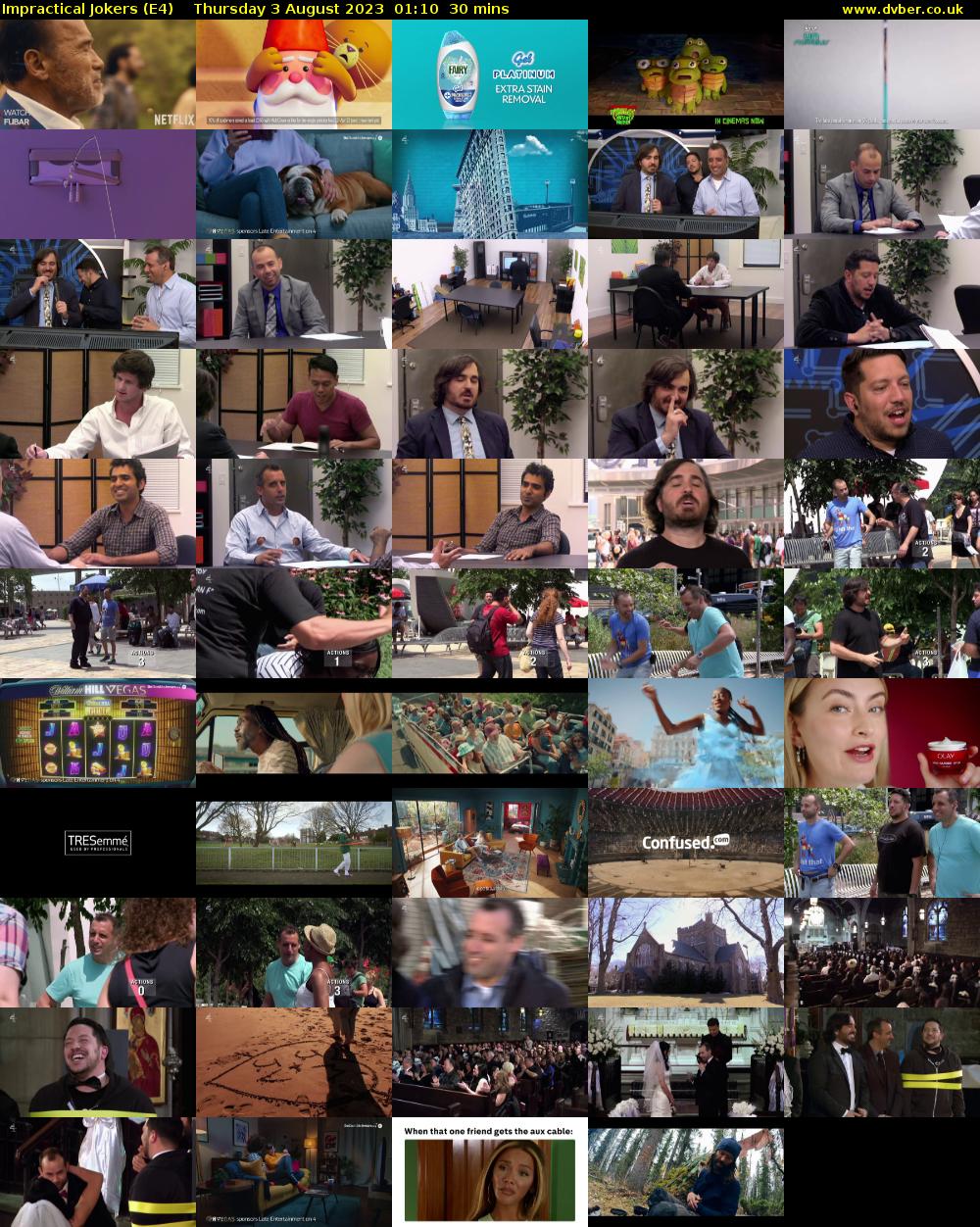 Impractical Jokers (E4) Thursday 3 August 2023 01:10 - 01:40