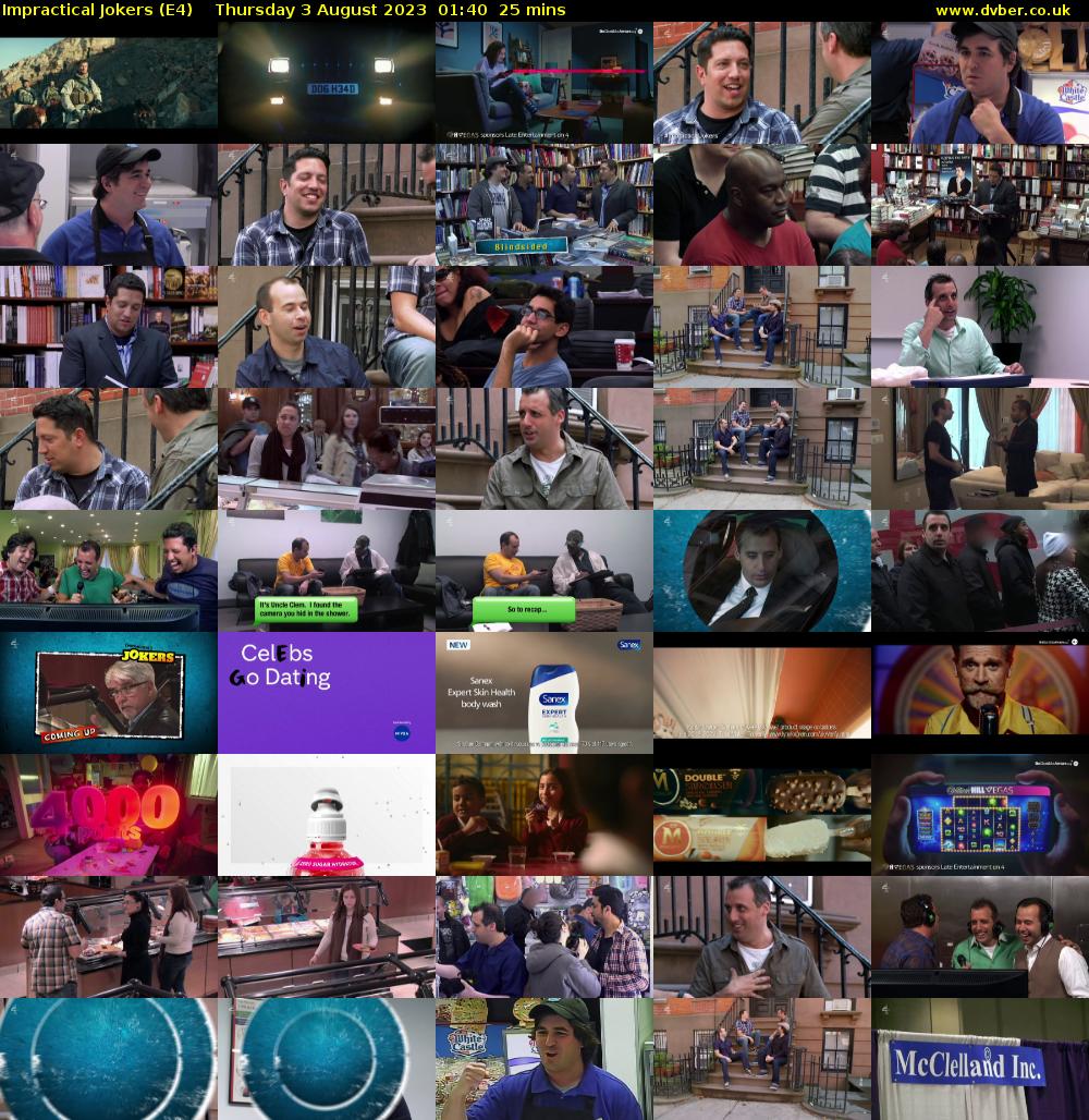 Impractical Jokers (E4) Thursday 3 August 2023 01:40 - 02:05