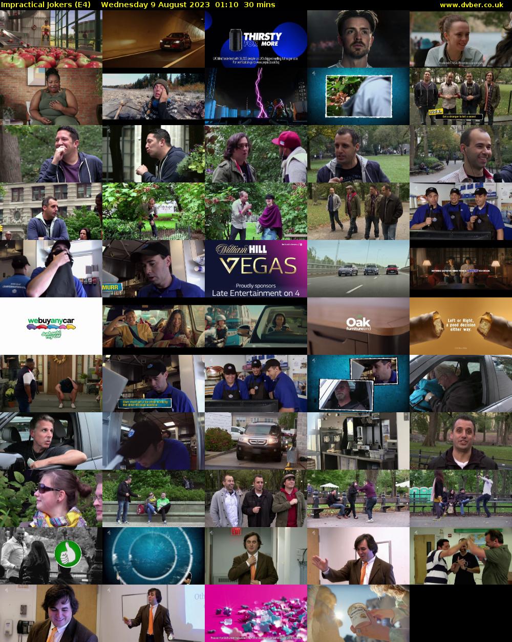 Impractical Jokers (E4) Wednesday 9 August 2023 01:10 - 01:40