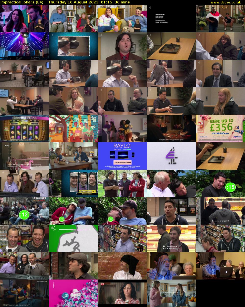 Impractical Jokers (E4) Thursday 10 August 2023 01:15 - 01:45