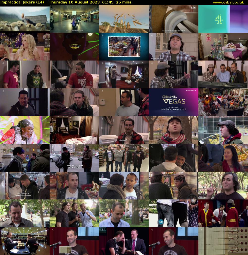 Impractical Jokers (E4) Thursday 10 August 2023 01:45 - 02:10
