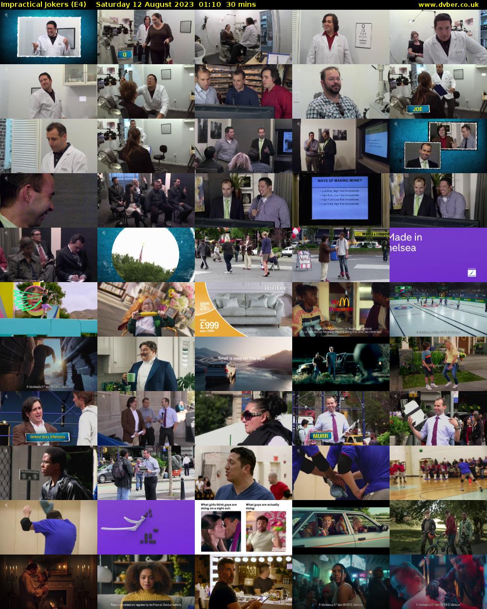 Impractical Jokers (E4) Saturday 12 August 2023 01:10 - 01:40