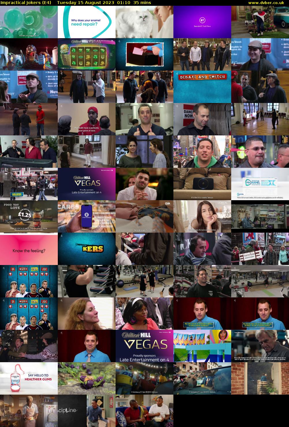 Impractical Jokers (E4) Tuesday 15 August 2023 01:10 - 01:45