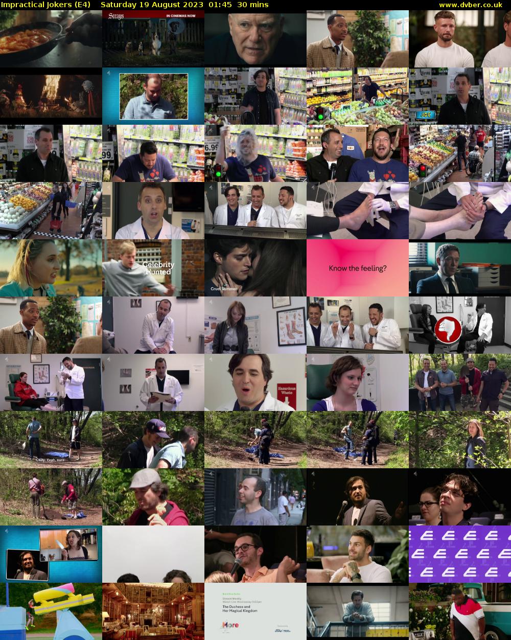 Impractical Jokers (E4) Saturday 19 August 2023 01:45 - 02:15
