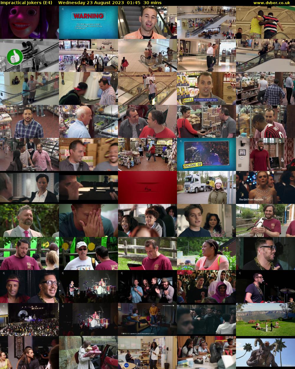 Impractical Jokers (E4) Wednesday 23 August 2023 01:45 - 02:15