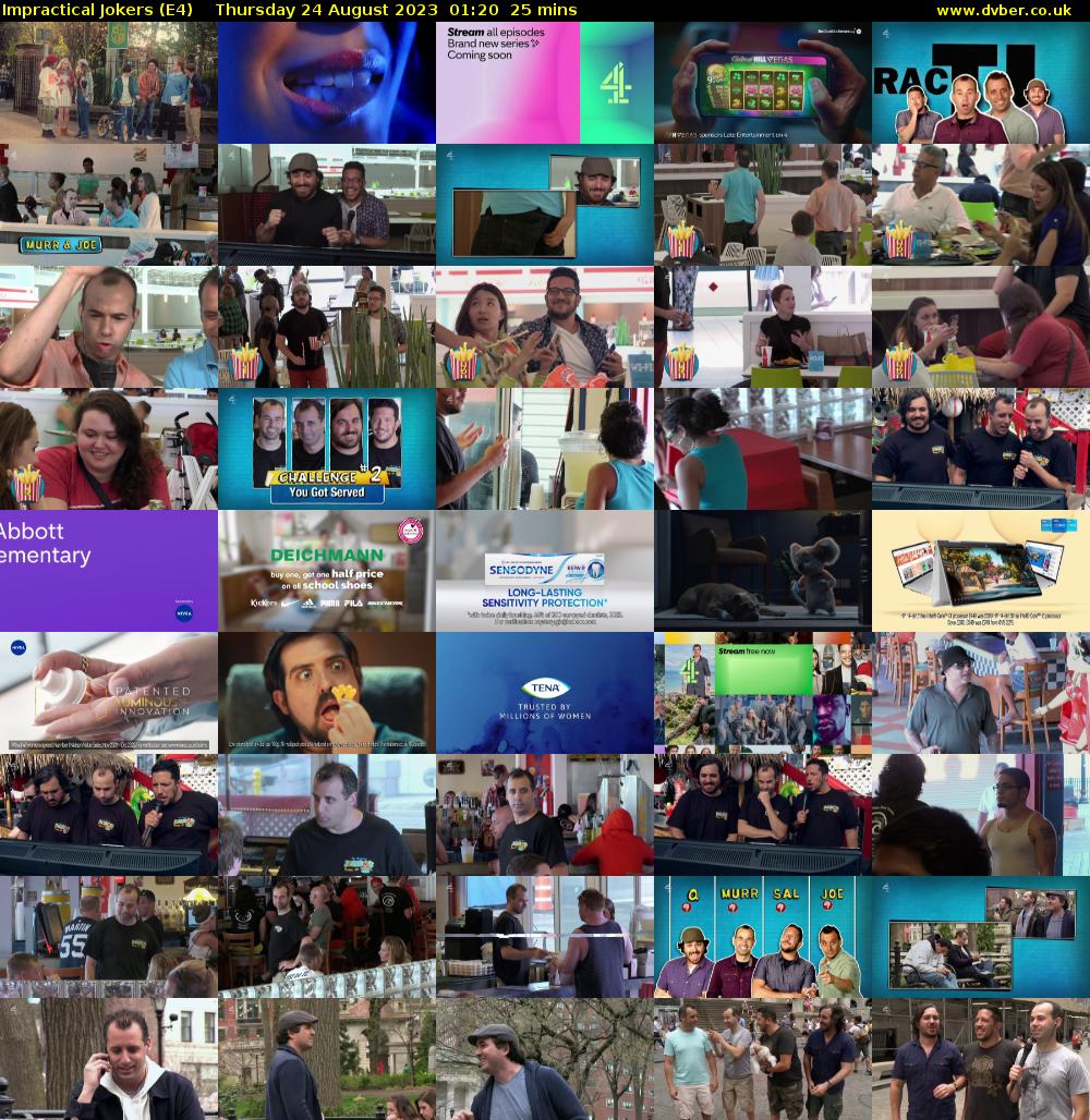 Impractical Jokers (E4) Thursday 24 August 2023 01:20 - 01:45