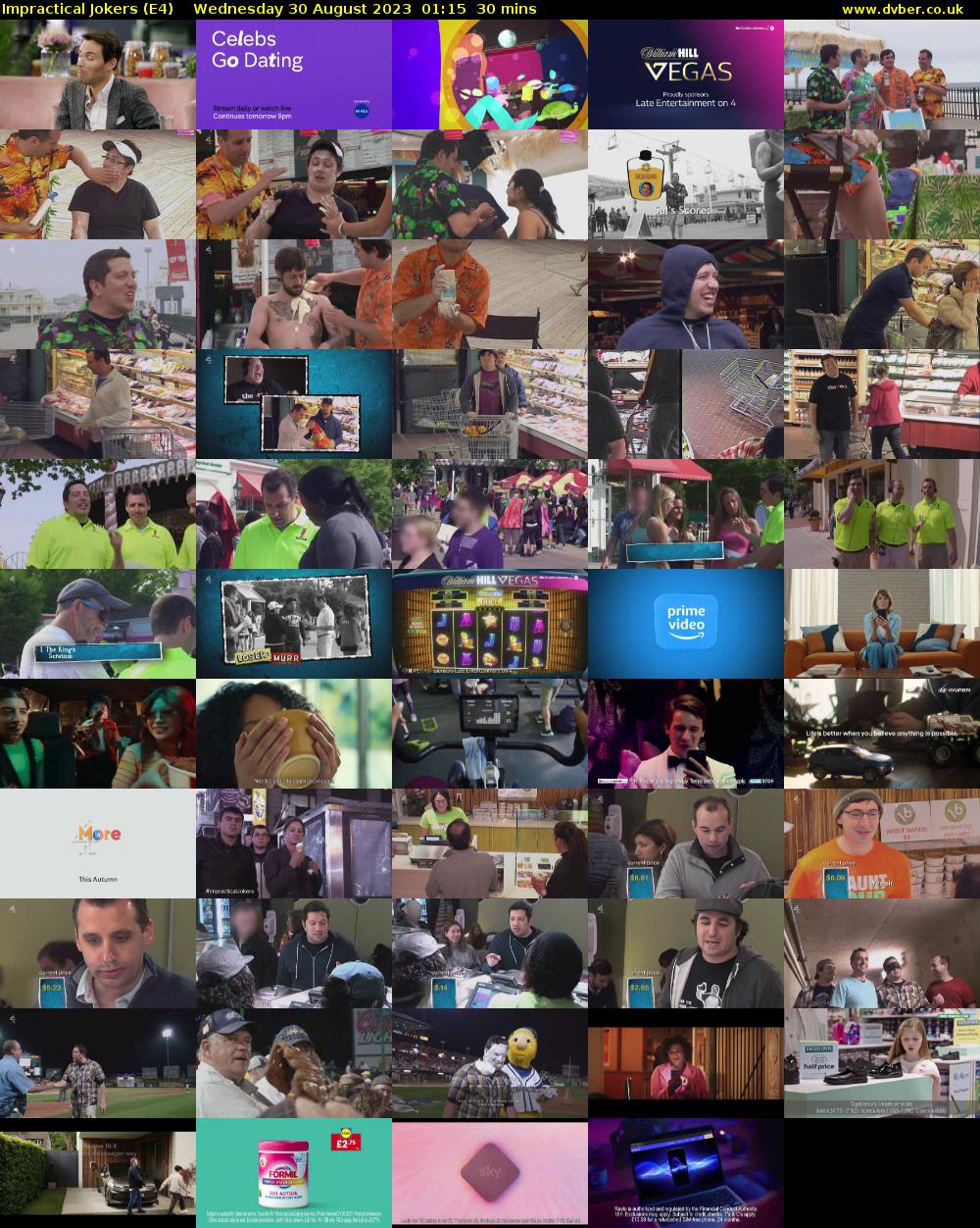 Impractical Jokers (E4) Wednesday 30 August 2023 01:15 - 01:45