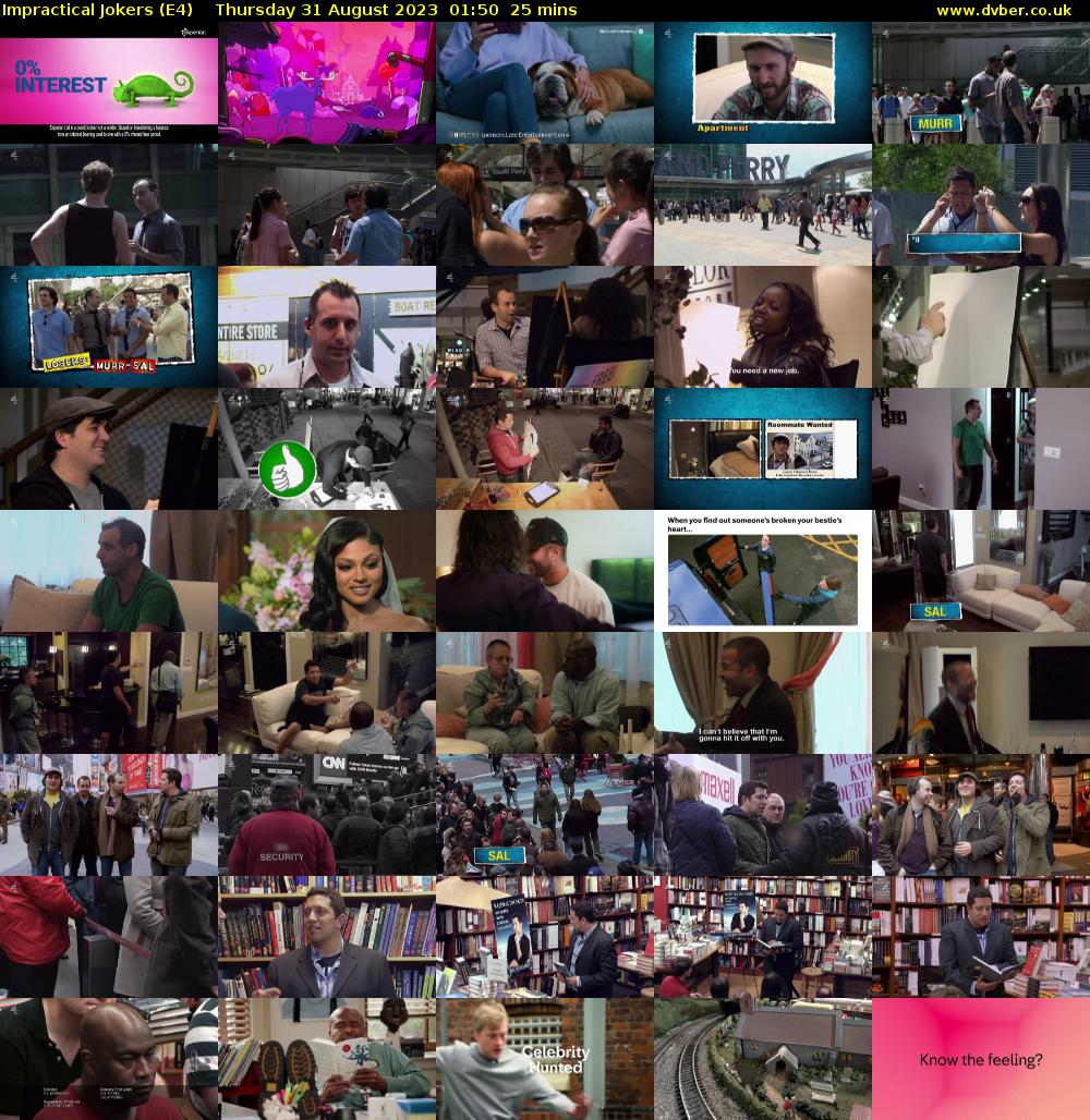 Impractical Jokers (E4) Thursday 31 August 2023 01:50 - 02:15