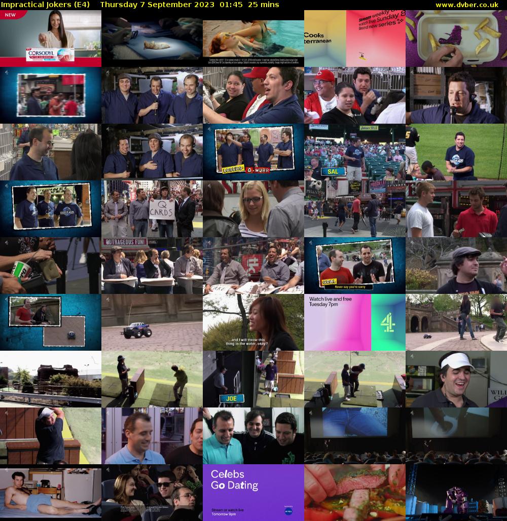 Impractical Jokers (E4) Thursday 7 September 2023 01:45 - 02:10