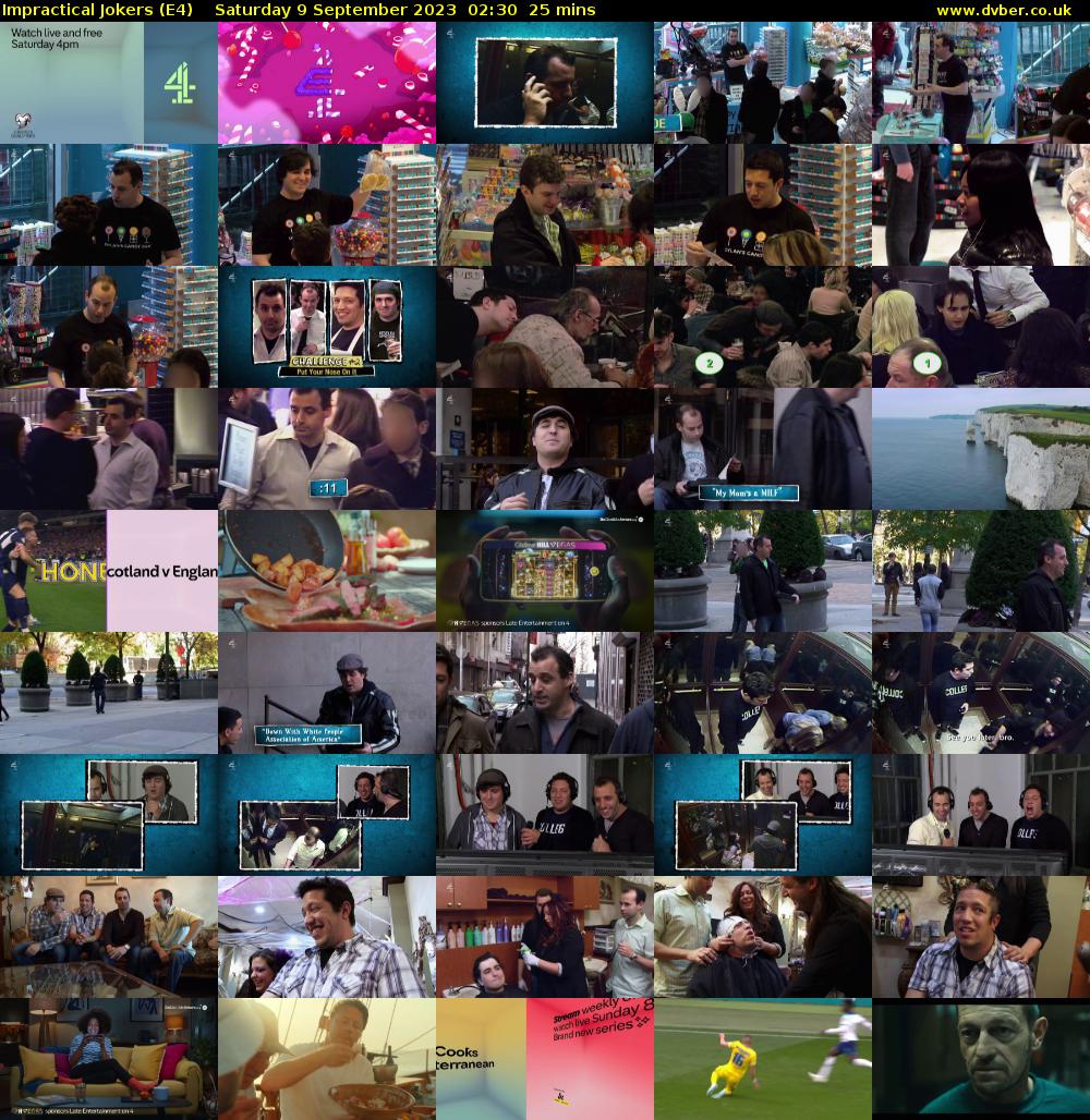 Impractical Jokers (E4) Saturday 9 September 2023 02:30 - 02:55