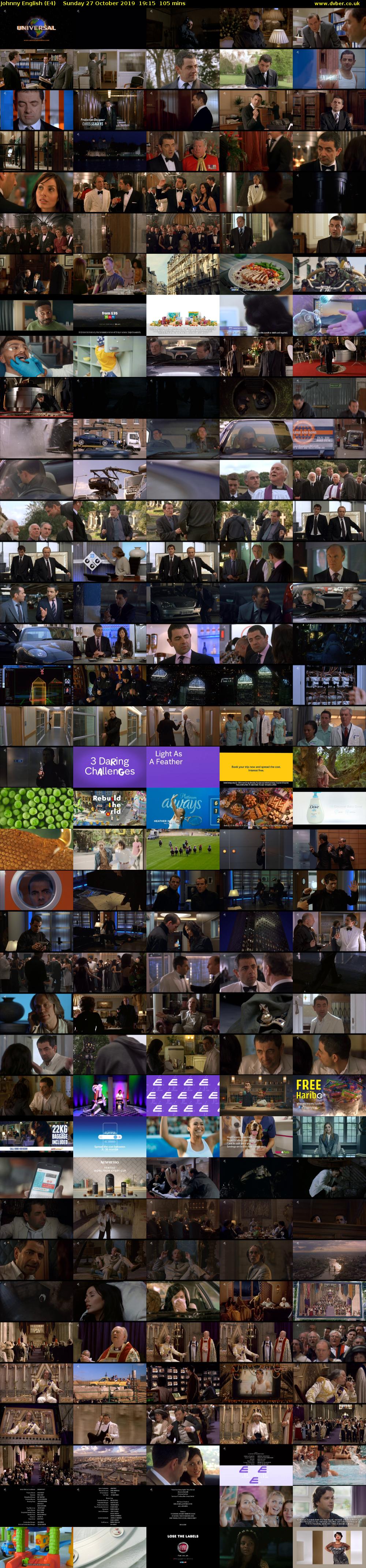 Johnny English (E4) Sunday 27 October 2019 19:15 - 21:00