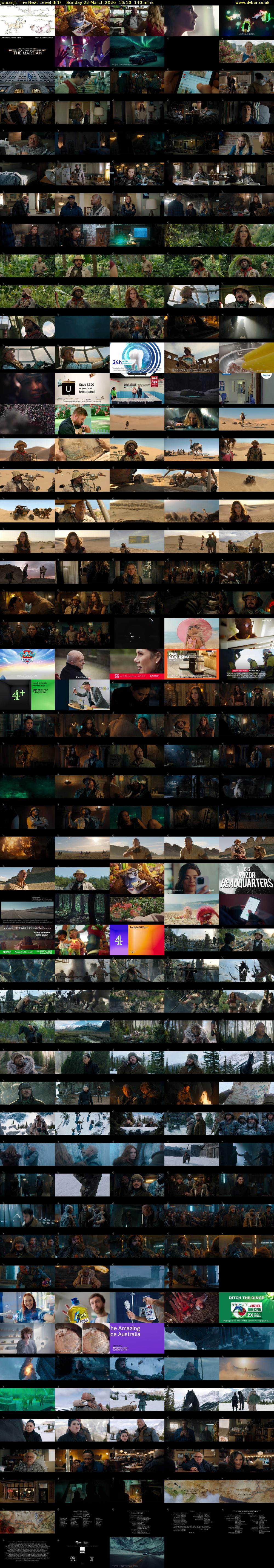 Jumanji: The Next Level (E4) Sunday 22 March 2026 16:10 - 18:30