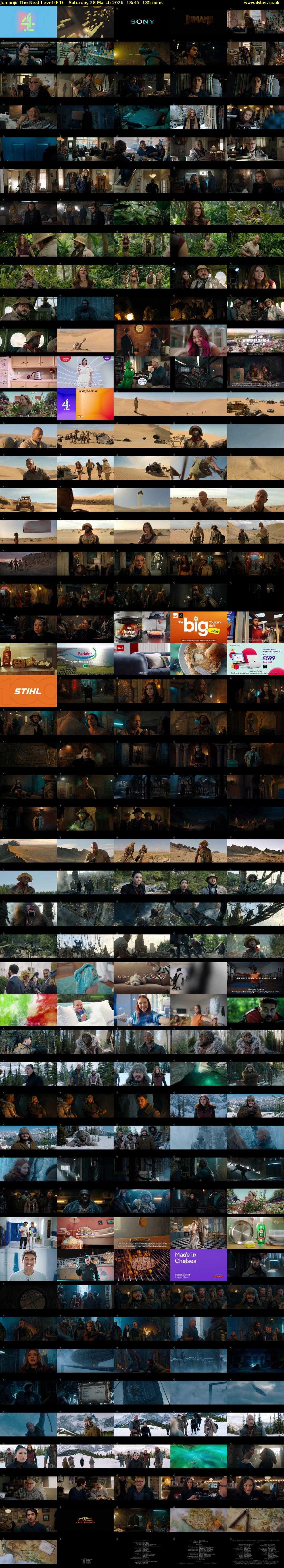 Jumanji: The Next Level (E4) Saturday 28 March 2026 18:45 - 21:00