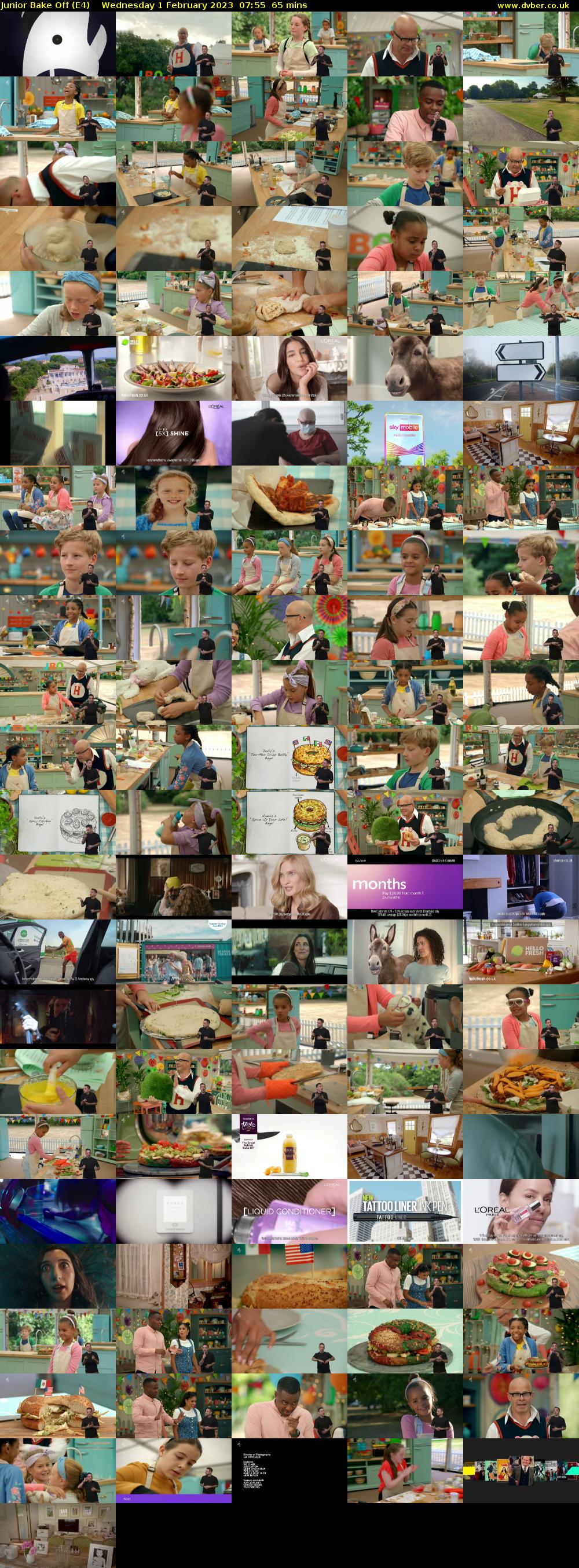 Junior Bake Off (E4) Wednesday 1 February 2023 07:55 - 09:00