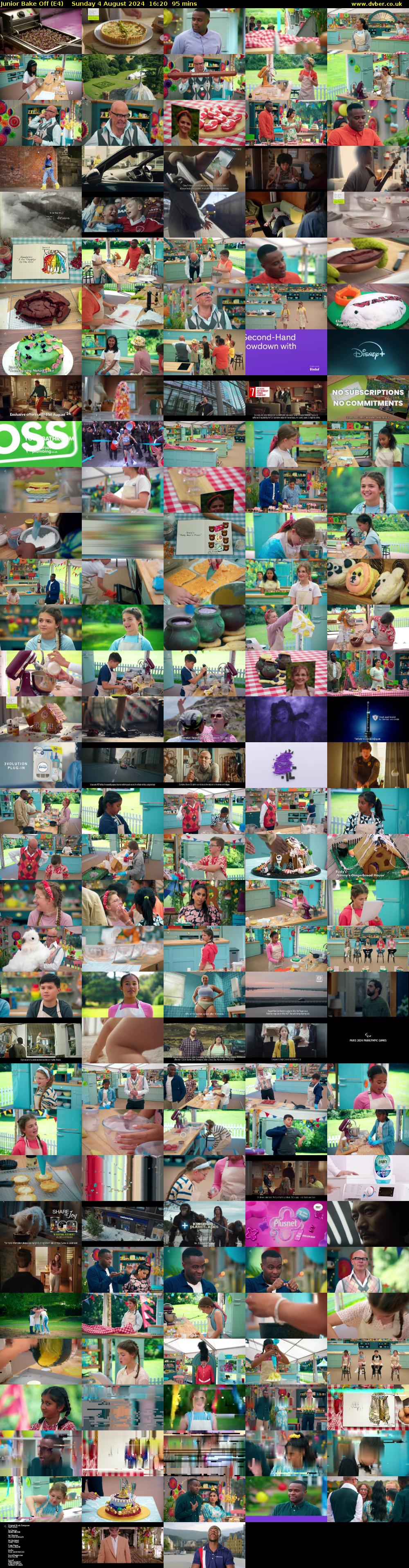 Junior Bake Off (E4) Sunday 4 August 2024 16:20 - 17:55