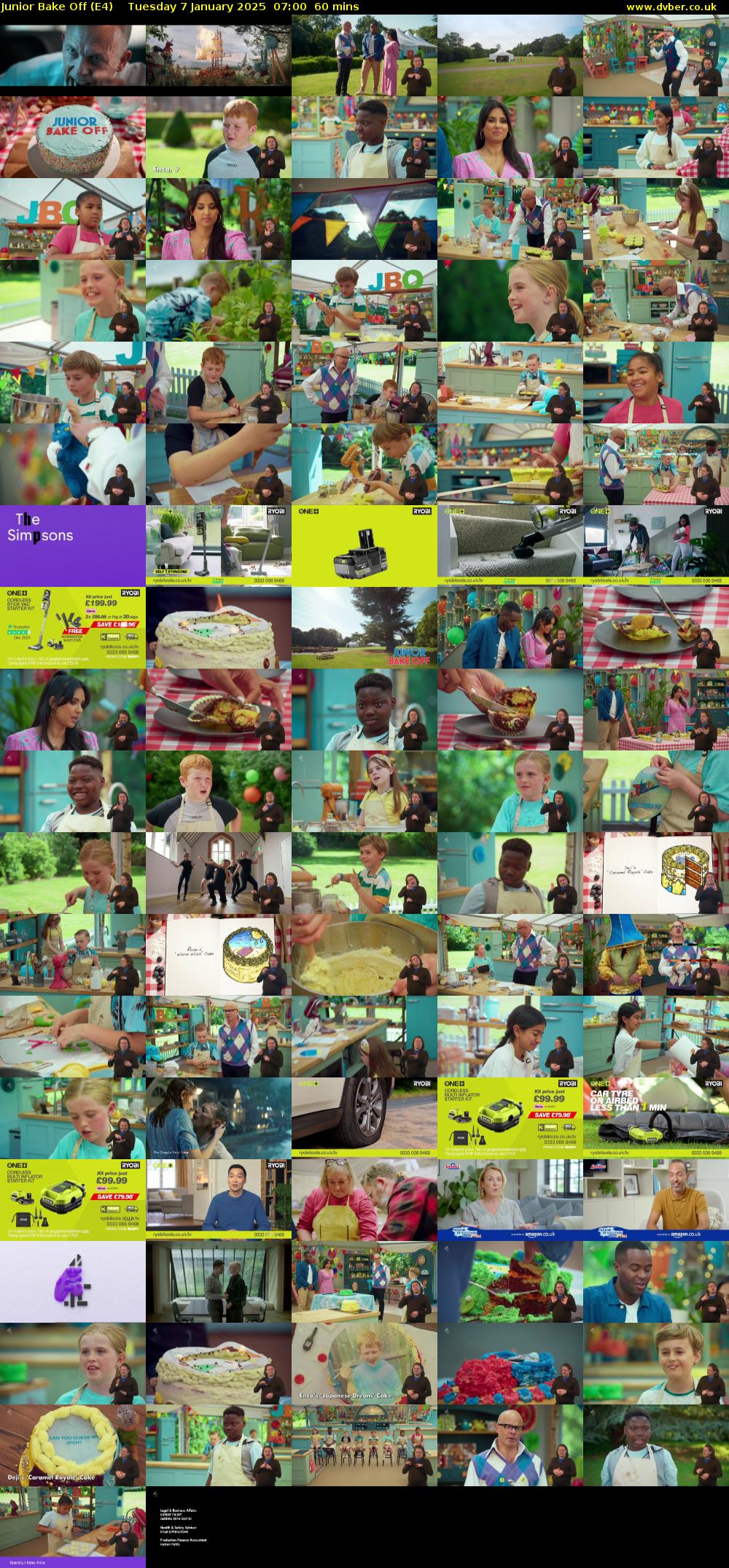 Junior Bake Off (E4) Tuesday 7 January 2025 07:00 - 08:00