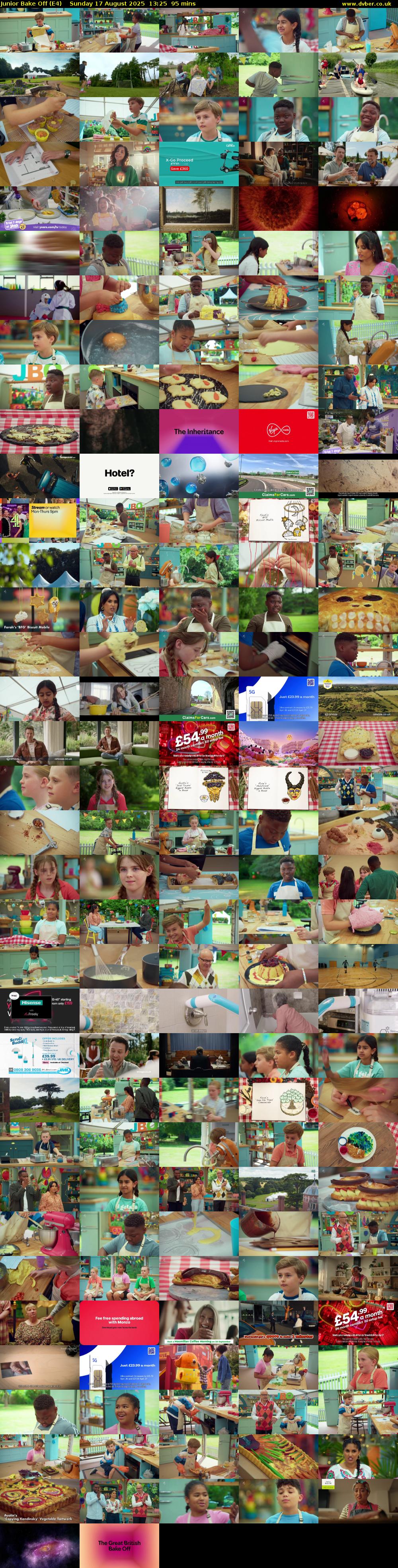 Junior Bake Off (E4) Sunday 17 August 2025 13:25 - 15:00