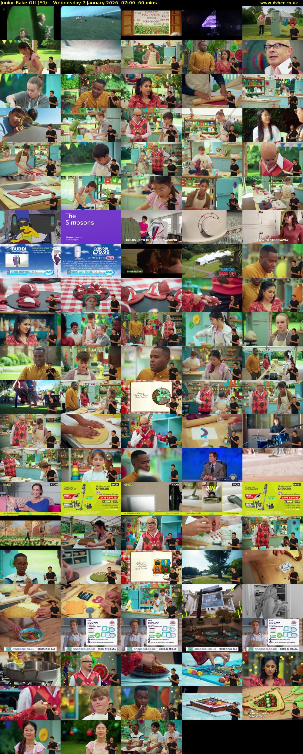 Junior Bake Off (E4) Wednesday 7 January 2026 07:00 - 08:00