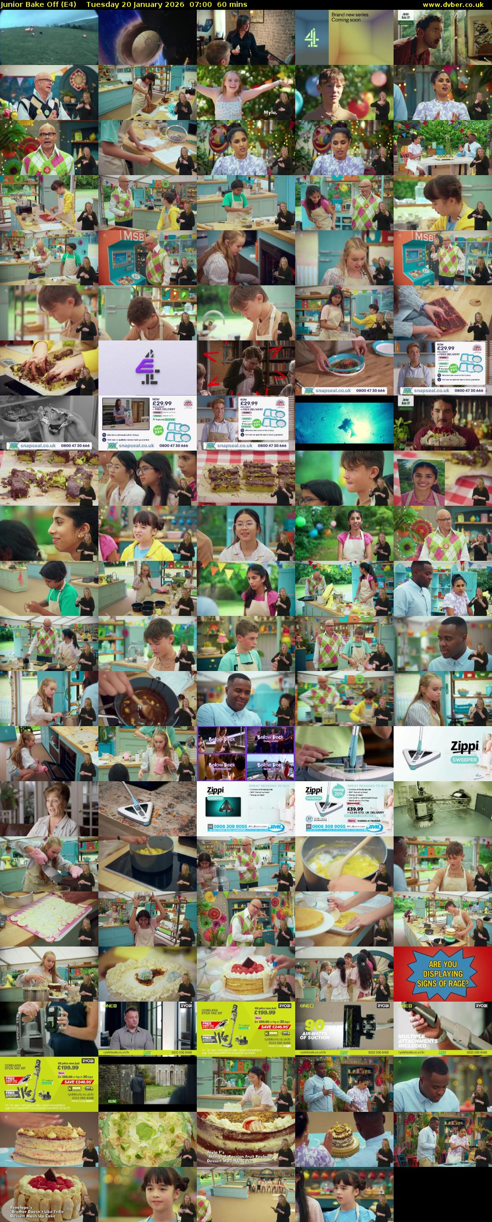 Junior Bake Off (E4) Tuesday 20 January 2026 07:00 - 08:00