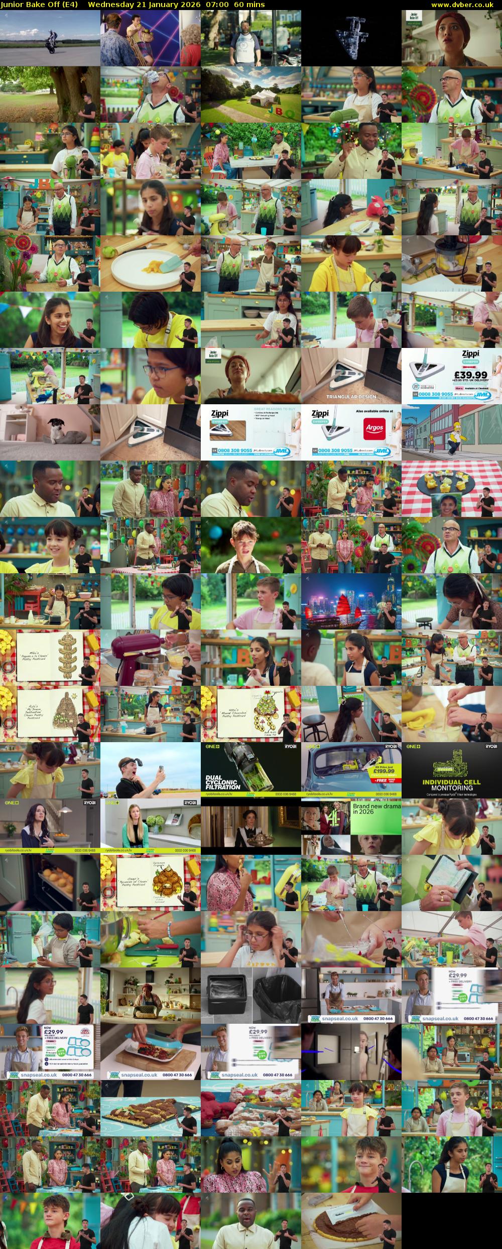 Junior Bake Off (E4) Wednesday 21 January 2026 07:00 - 08:00