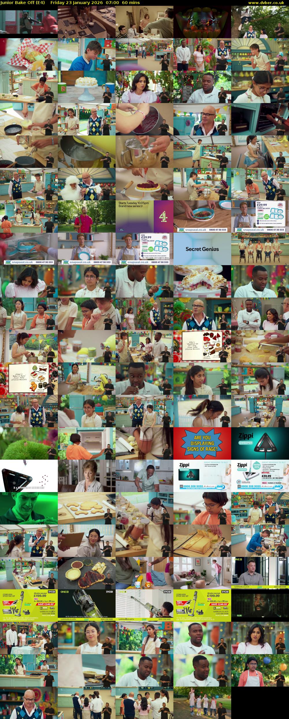 Junior Bake Off (E4) Friday 23 January 2026 07:00 - 08:00