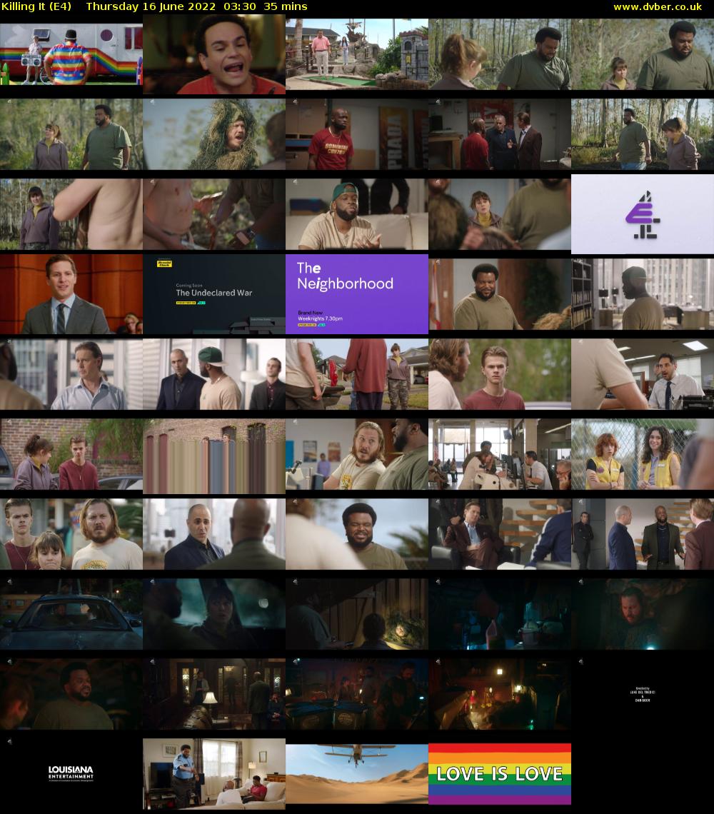 Killing It (E4) Thursday 16 June 2022 03:30 - 04:05