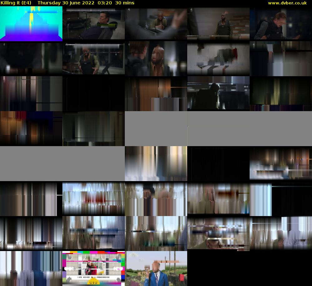 Killing It (E4) Thursday 30 June 2022 03:20 - 03:50