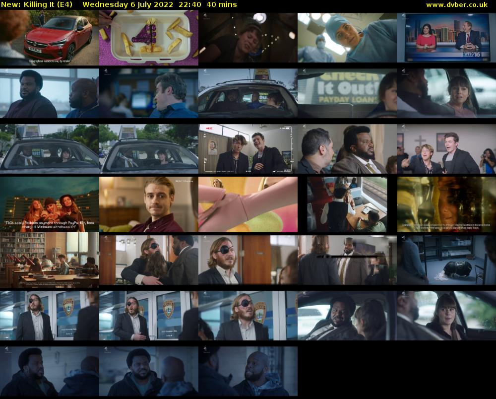 Killing It (E4) Wednesday 6 July 2022 22:40 - 23:20