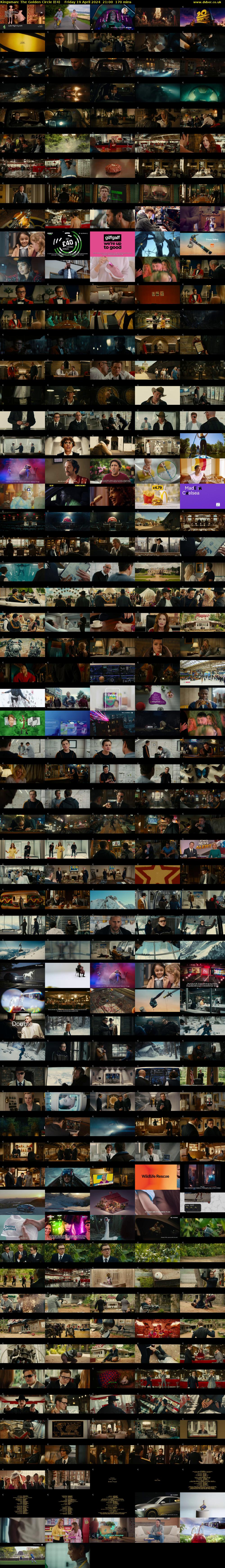 Kingsman: The Golden Circle (E4) Friday 19 April 2024 21:00 - 23:50