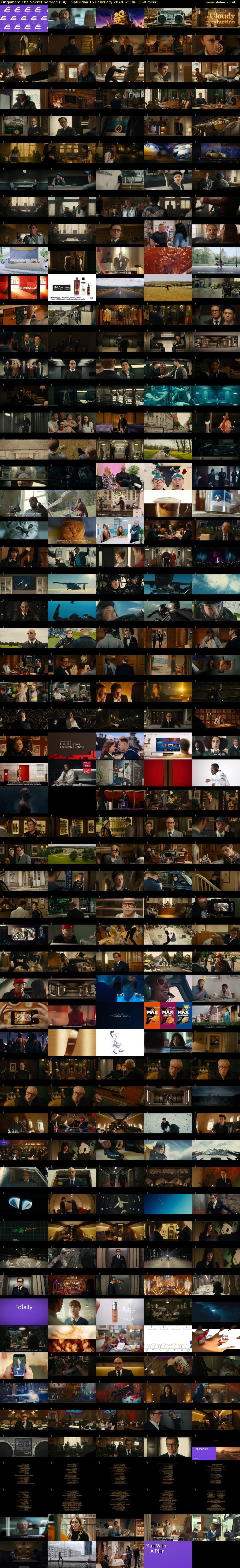 Kingsman: The Secret Service (E4) Saturday 15 February 2020 21:00 - 23:40