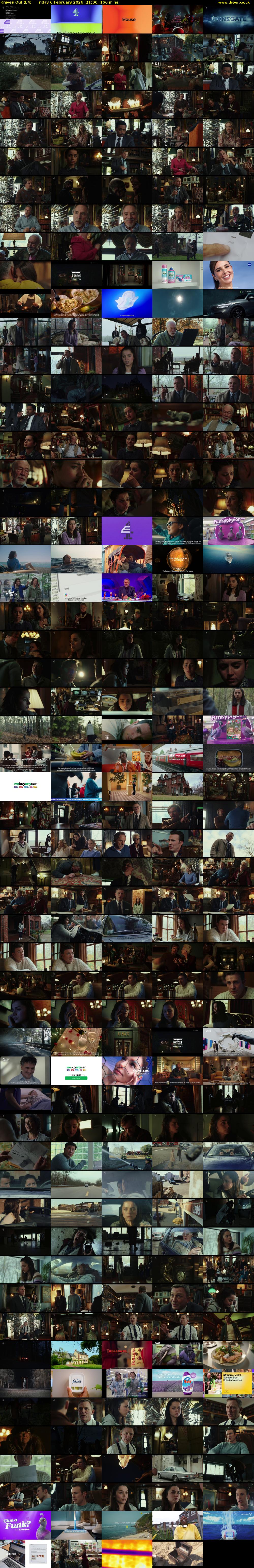 Knives Out (E4) Friday 6 February 2026 21:00 - 23:40