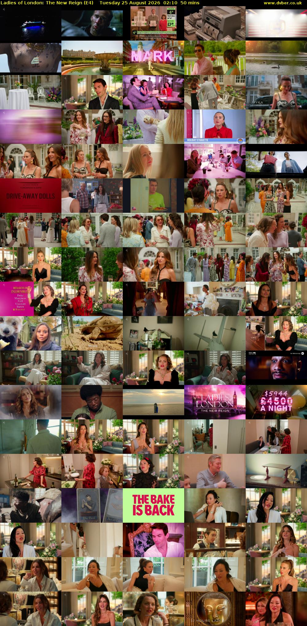 Ladies of London: The New Reign (E4) Tuesday 25 August 2026 02:10 - 03:00