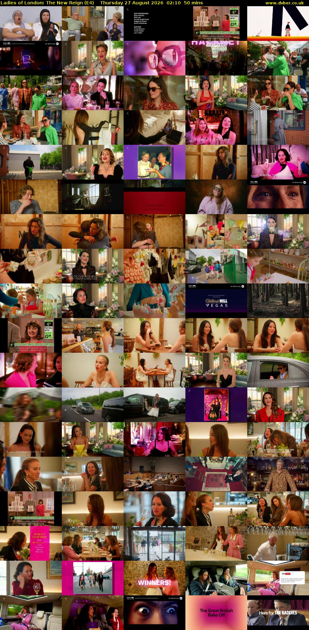 Ladies of London: The New Reign (E4) Thursday 27 August 2026 02:10 - 03:00