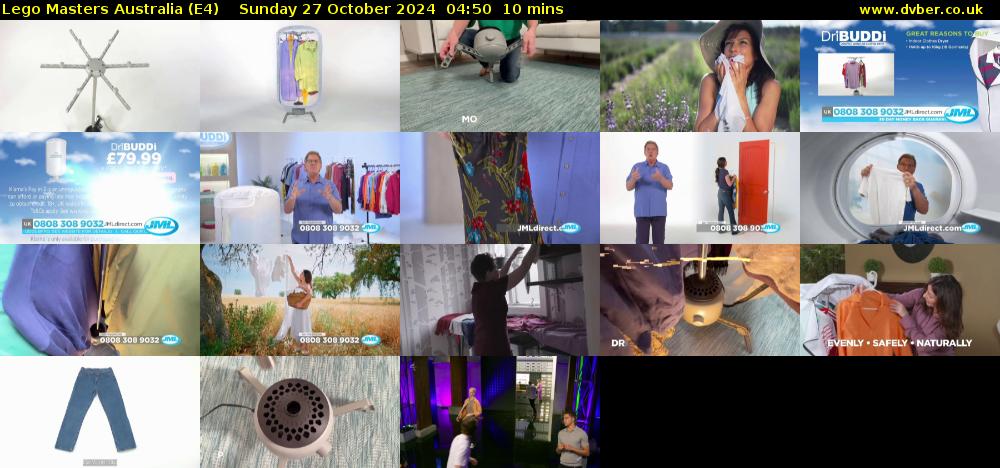 Lego Masters Australia (E4) Sunday 27 October 2024 04:50 - 05:00