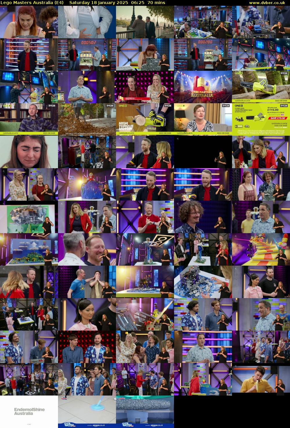 Lego Masters Australia (E4) Saturday 18 January 2025 06:25 - 07:35