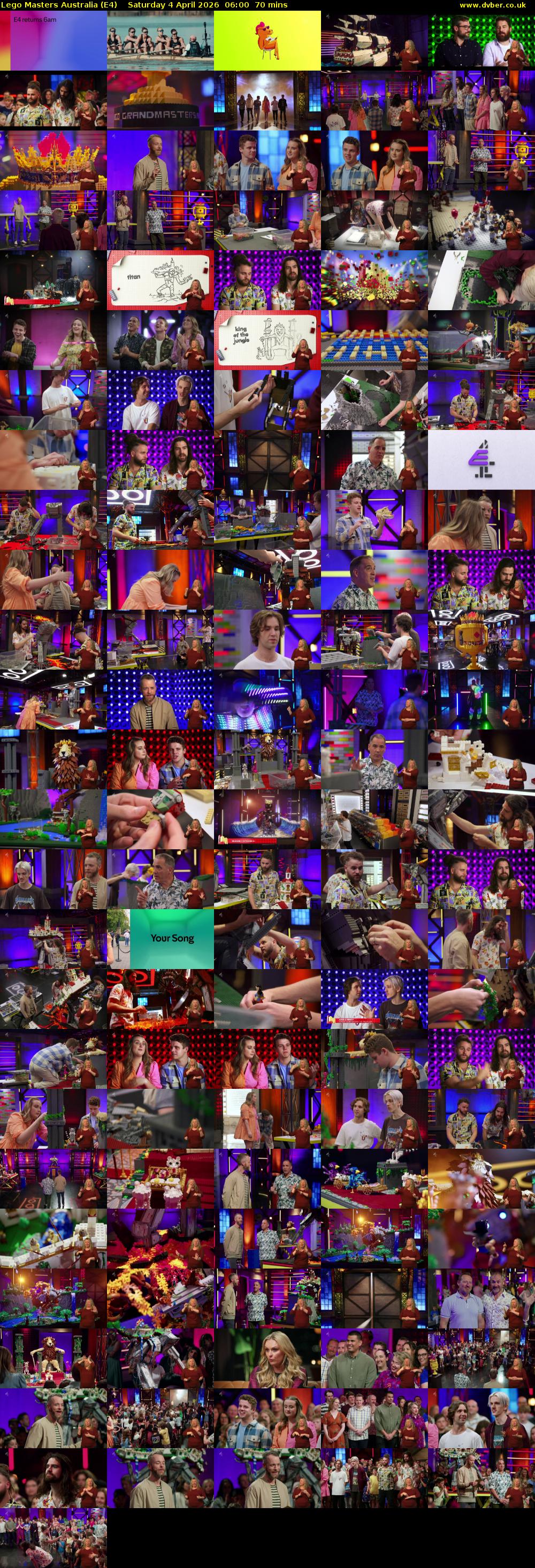 Lego Masters Australia (E4) Saturday 4 April 2026 06:00 - 07:10