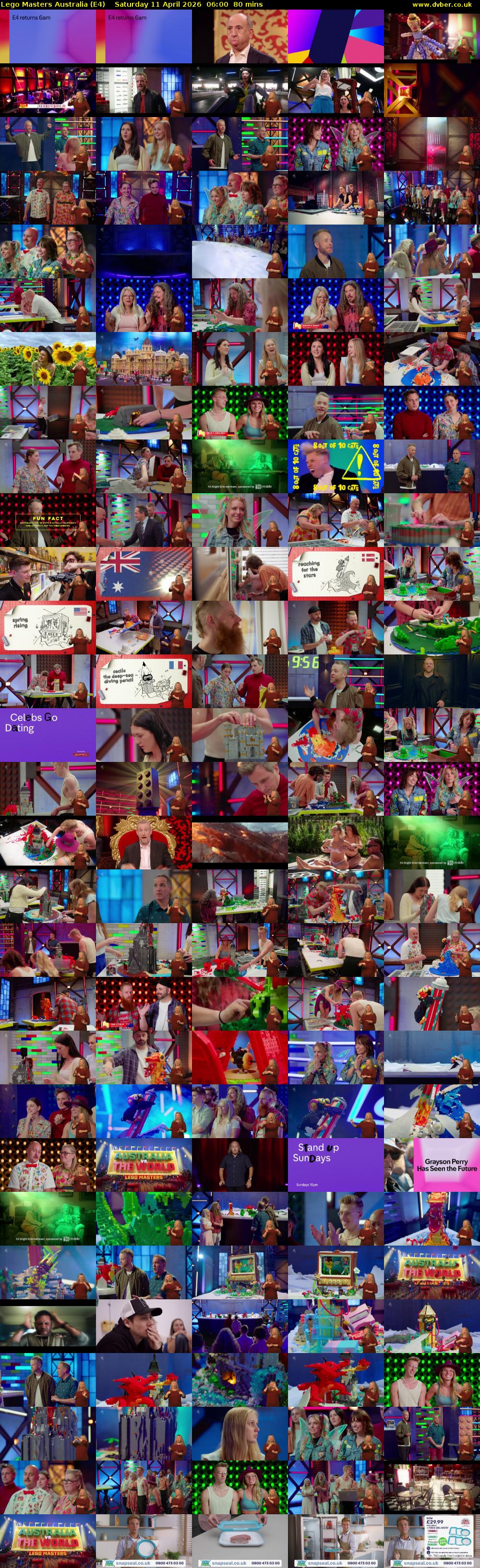 Lego Masters Australia (E4) Saturday 11 April 2026 06:00 - 07:20
