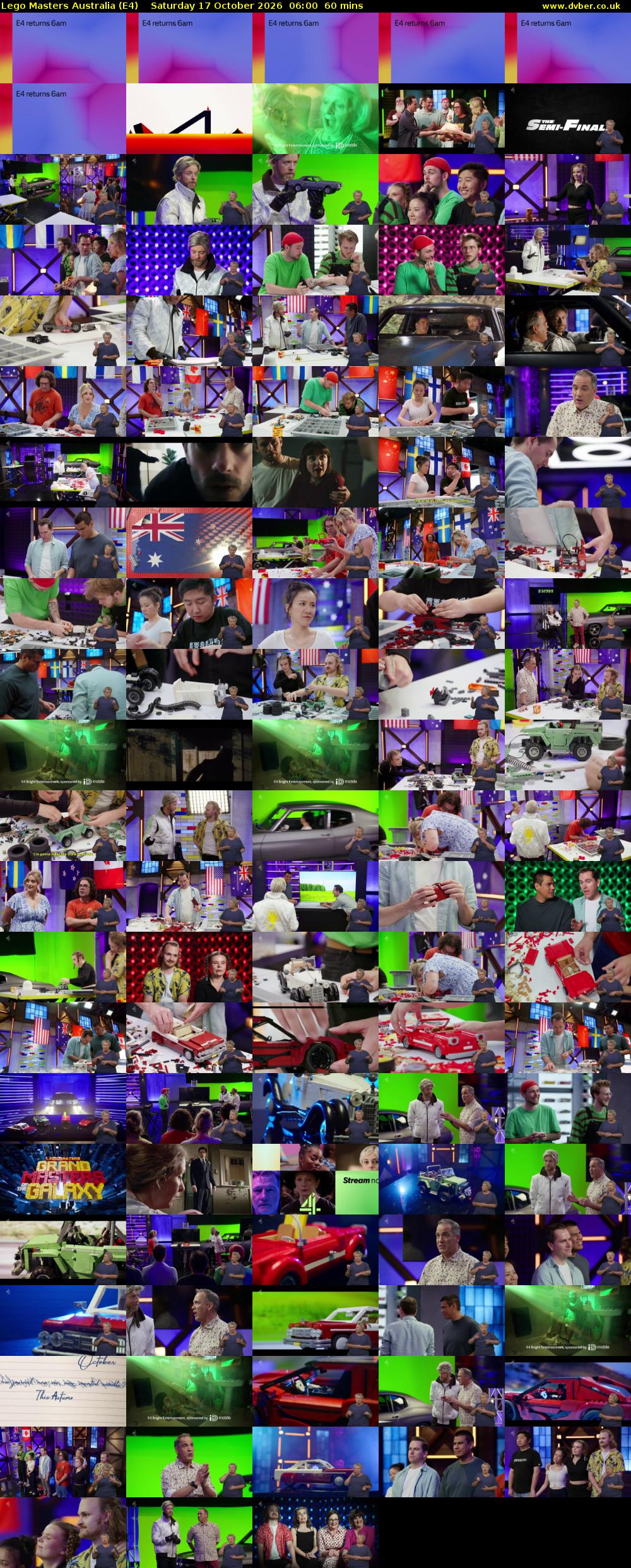 Lego Masters Australia (E4) Saturday 17 October 2026 06:00 - 07:00