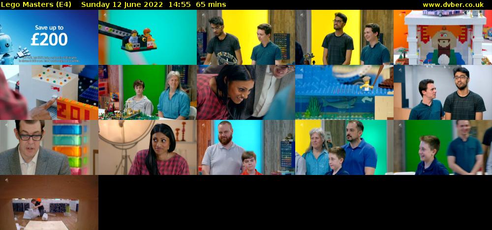 Lego Masters (E4) Sunday 12 June 2022 14:55 - 16:00