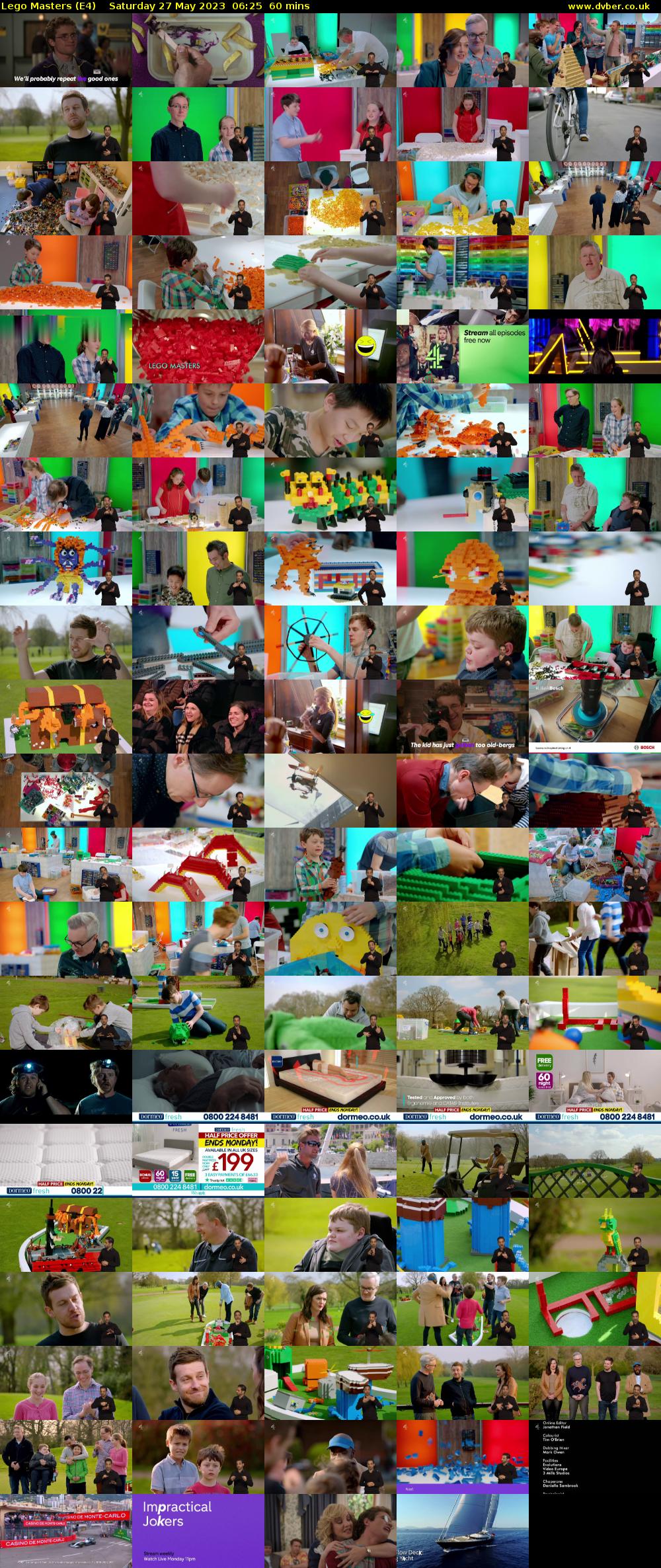 Lego Masters (E4) Saturday 27 May 2023 06:25 - 07:25