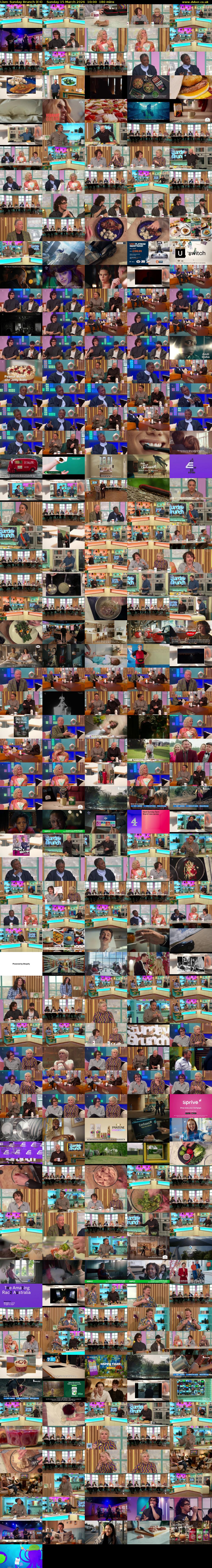 Live: Sunday Brunch (E4) Sunday 15 March 2026 10:00 - 13:00