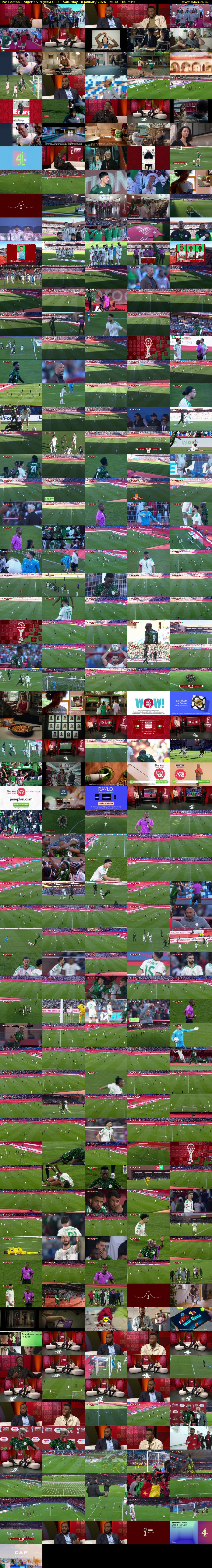 Live Football: Algeria v Nigeria (E4) Saturday 10 January 2026 15:30 - 18:30