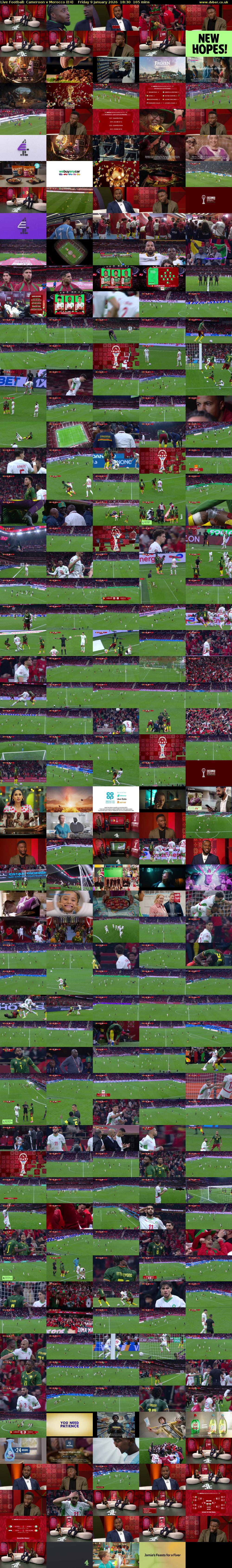 Live Football: Cameroon v Morocco (E4) Friday 9 January 2026 18:30 - 21:15