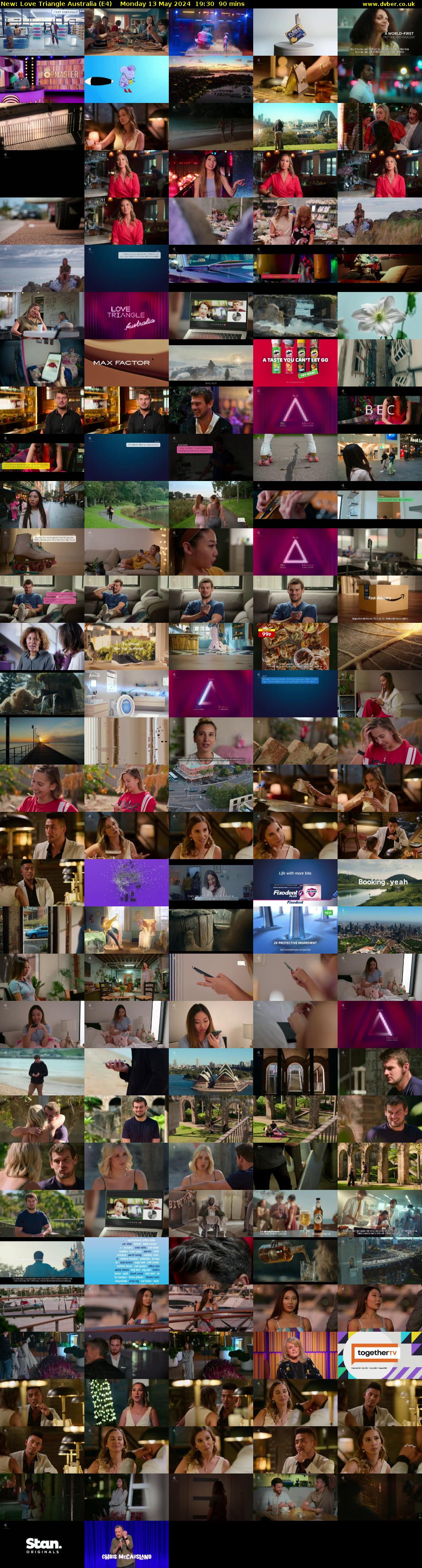 Love Triangle Australia (E4) Monday 13 May 2024 19:30 - 21:00