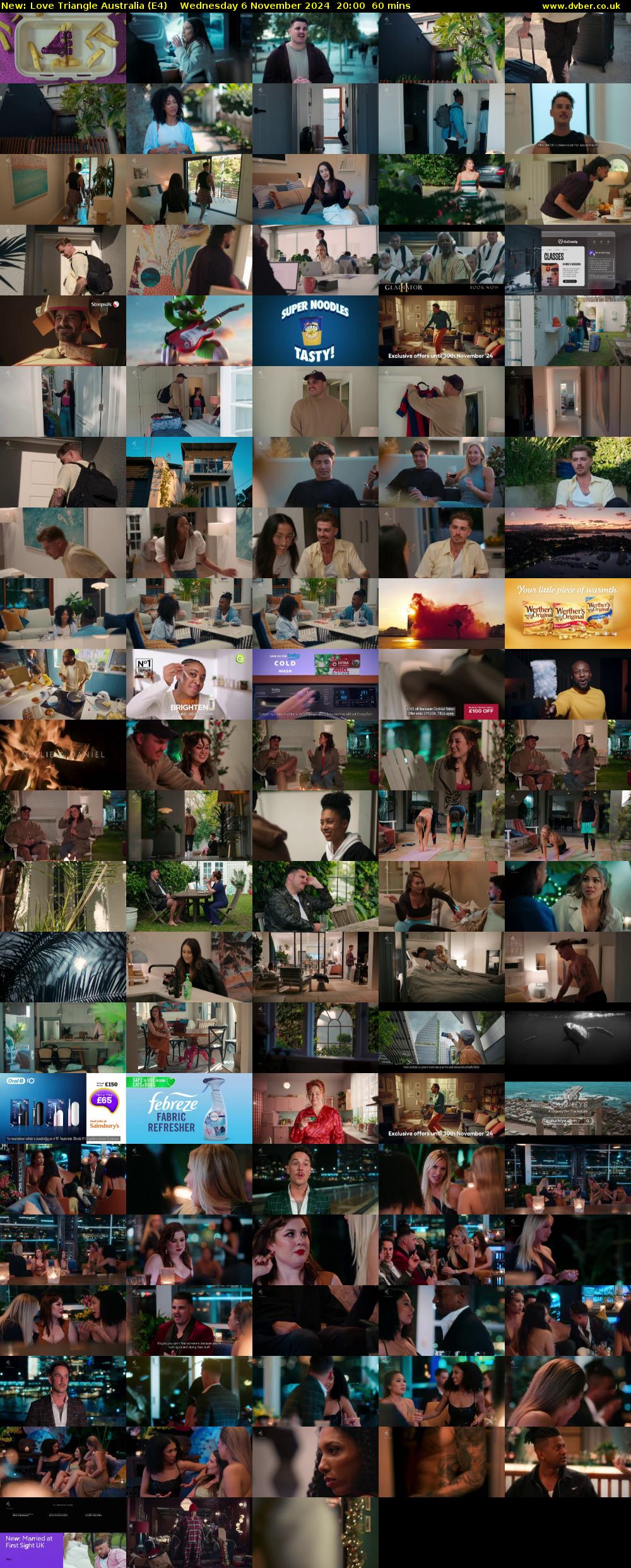 Love Triangle Australia (E4) Wednesday 6 November 2024 20:00 - 21:00