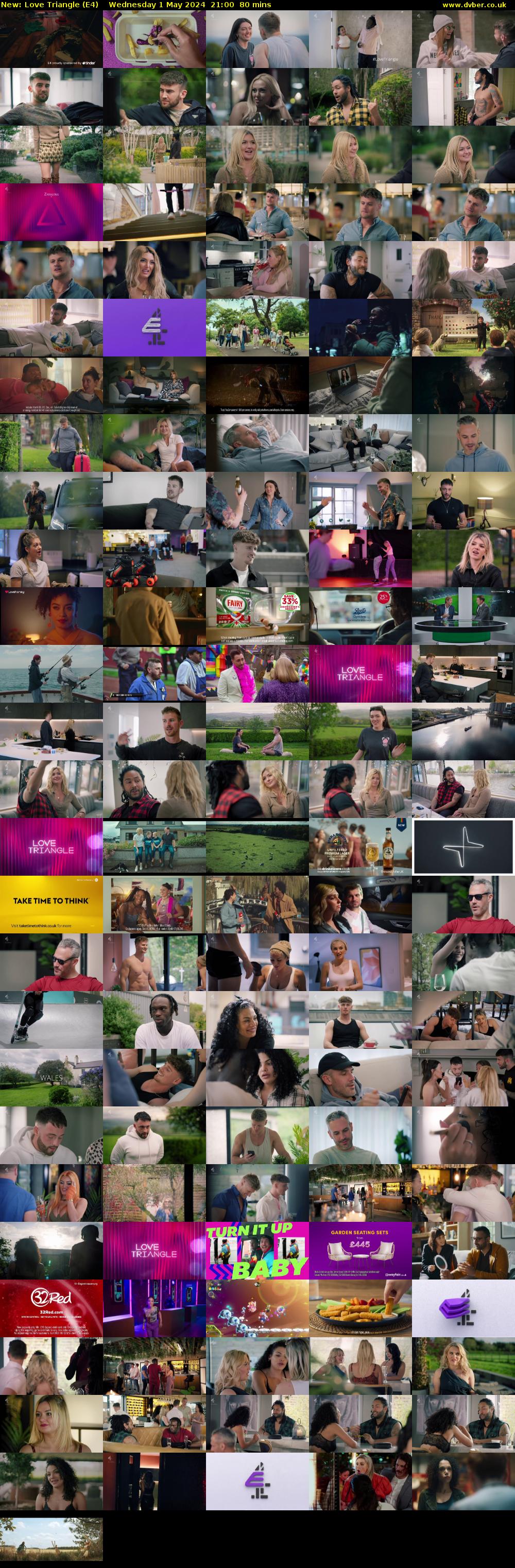 Love Triangle (E4) Wednesday 1 May 2024 21:00 - 22:20