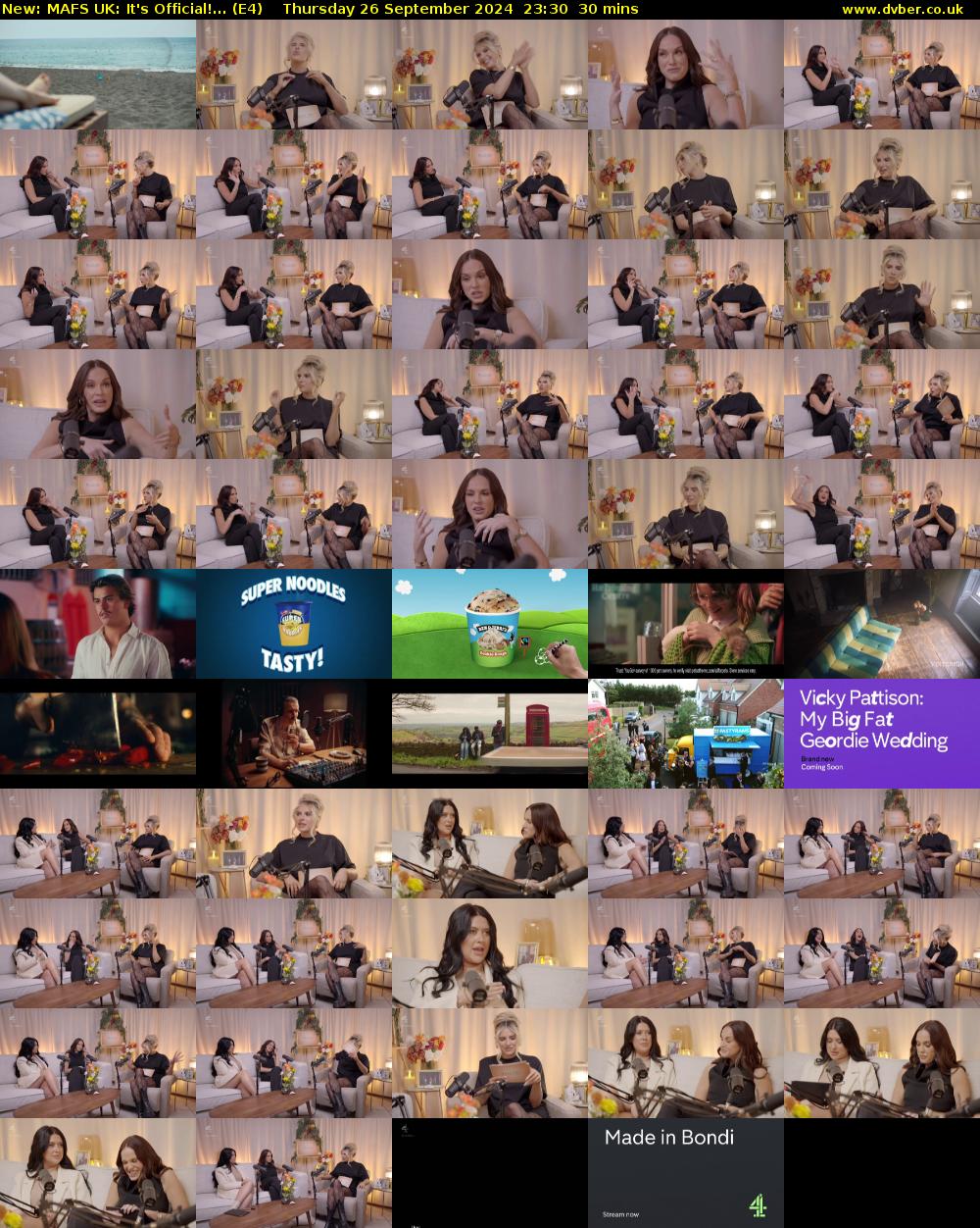 MAFS UK: It's Official!... (E4) Thursday 26 September 2024 23:30 - 00:00