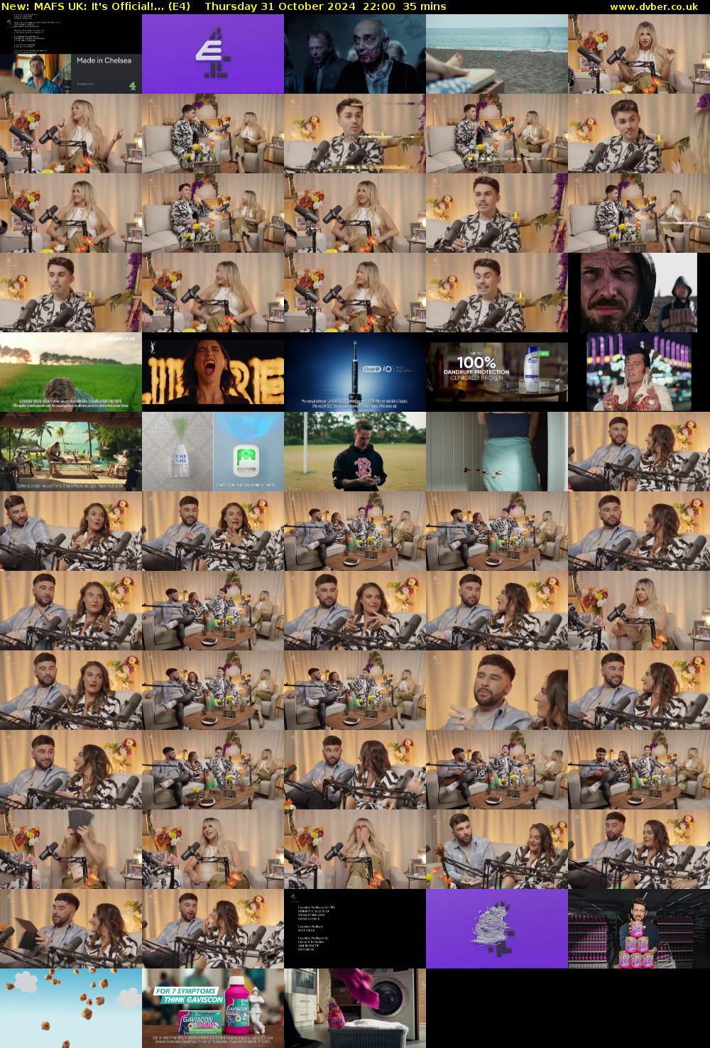 MAFS UK: It's Official!... (E4) Thursday 31 October 2024 22:00 - 22:35